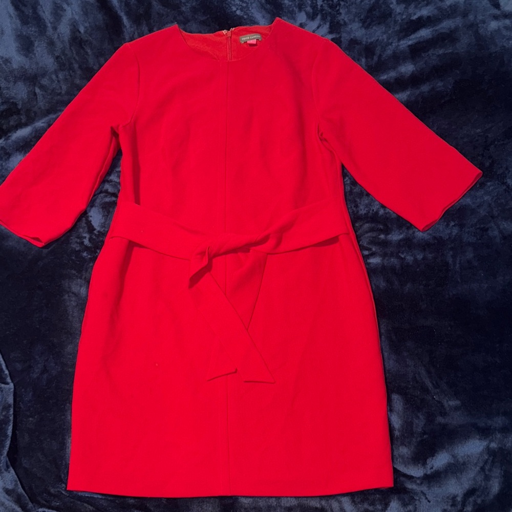 Vince Camuto Vibrant Red Long Sleeve Dress
